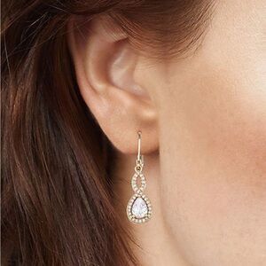 Napier Gold and Silver Teardrop Earrings